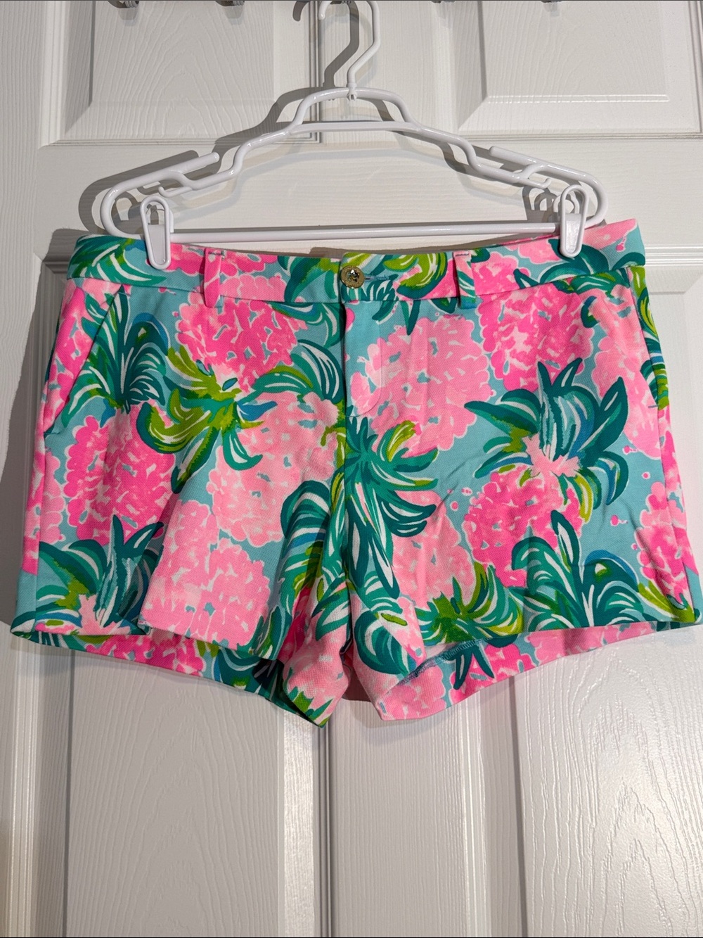 Lilly Pulitzer Pink & Teal Tropical Floral Callahan Shorts
